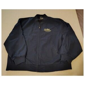 Dickies Team OReilly Work Jacket Navy Blue XXl Rg Zip Up Pockets‎